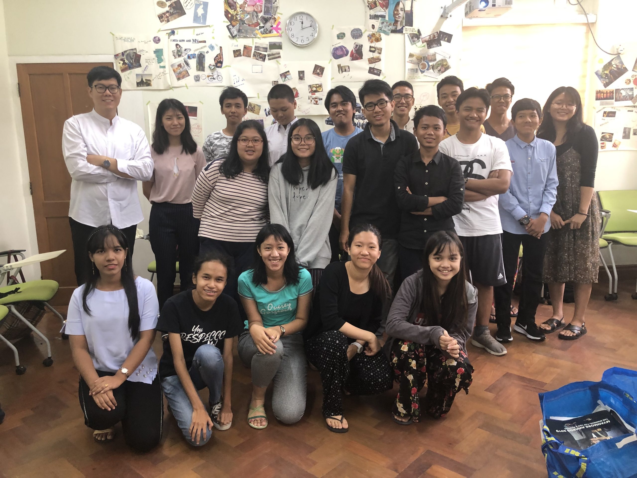Teaching_Collage-at-AU-scaled Collage making workshop at the American University of Yangon